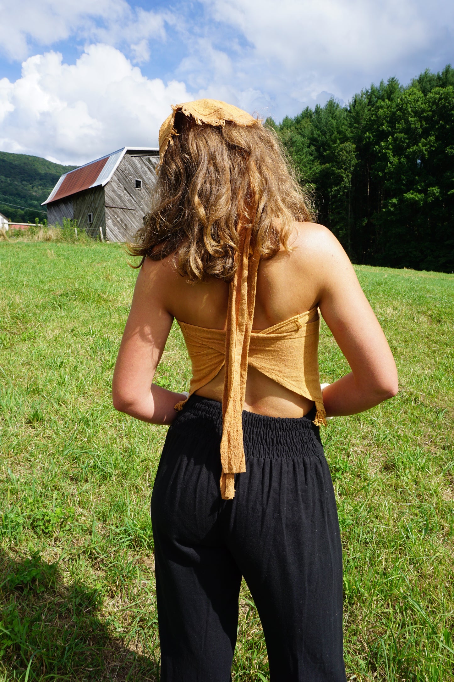 The Channa ~ multi - purpose hemp top ∙ scarf ∙ head wrap ∙ accessory