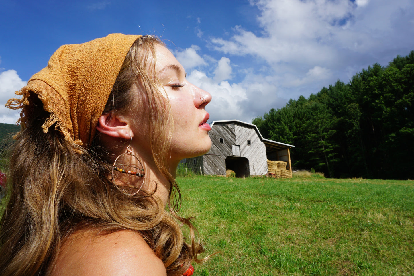 The Channa ~ multi - purpose hemp top ∙ scarf ∙ head wrap ∙ accessory