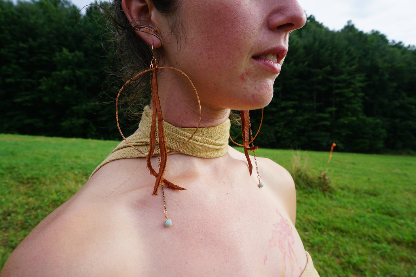 xl Cobre ~ extra large • lightweight • copper hoops