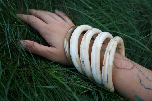 Haddee Bone Bangle ~ handmade in India