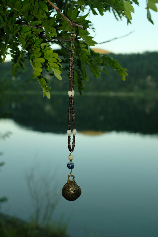 Nomad Talisman ~ handmade ∙ wire wrapped ∙ antique bell necklace