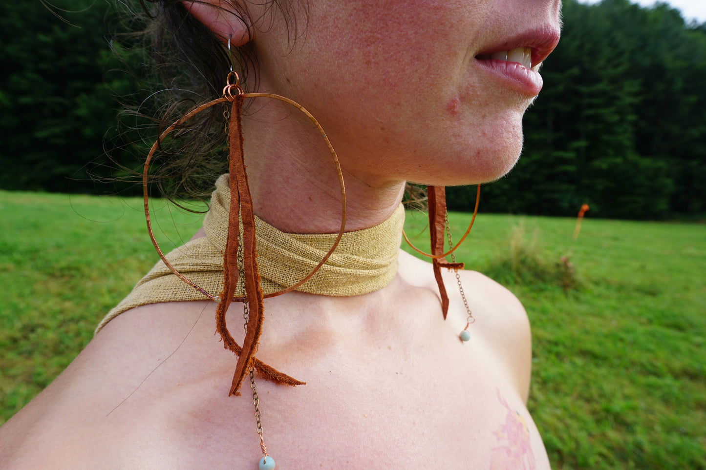 xl Cobre ~ extra large • lightweight • copper hoops